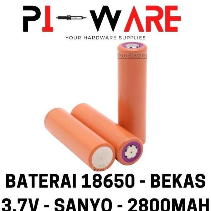 Merek Sanyo Jepang Baterai 18650 Bekas Laptop Battery Li Ion 2800Mah