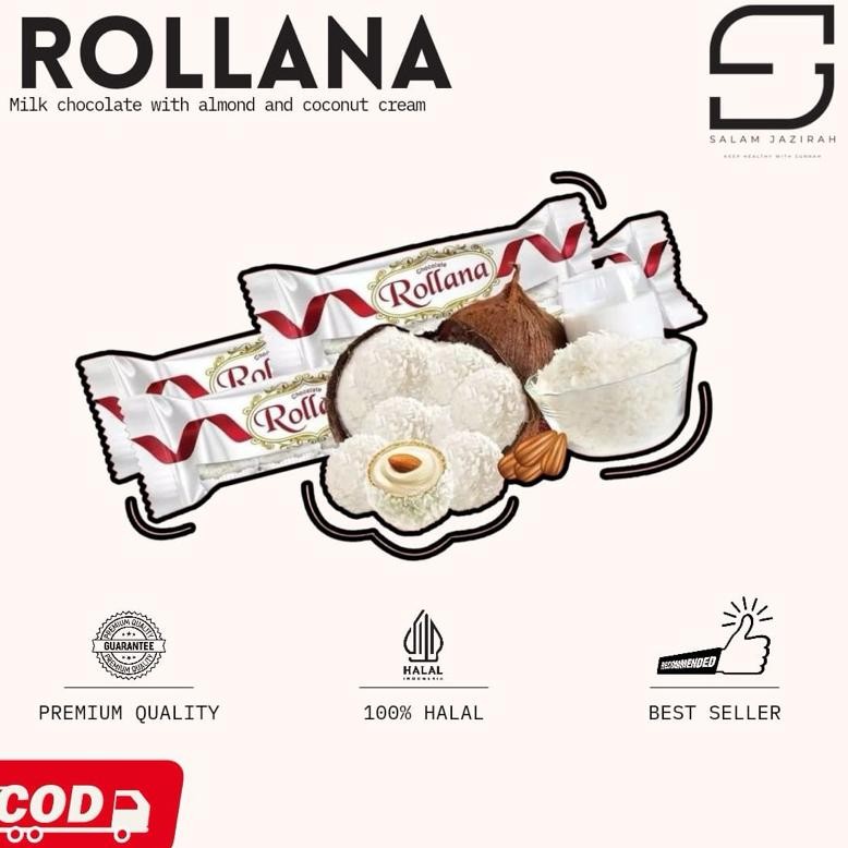 

Rollana Chocolate Almond || RollanaChocolate || Rollana Milk Choco Peanut Butter || Original || Best Seller || Coklat Oleh-oleh Umroh || Coklat Import Premium Nugi