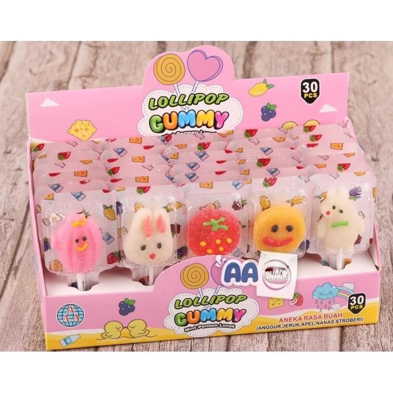 

LOLLIPOP GUMMY MINT PERMEN LUNAK ANEKA RASA BUAH BOX ISI 30 (DIRANDOM) Nugi