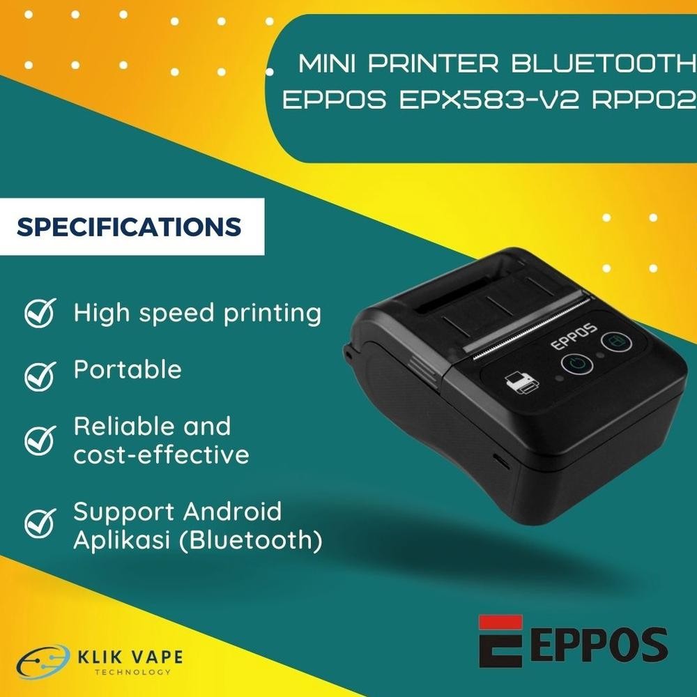 Printer Bluetooth Untuk Cetak Resi Shopee dan Cetak Struk Kasir EPPOS EPX583-V2 RPP02 Nugi
