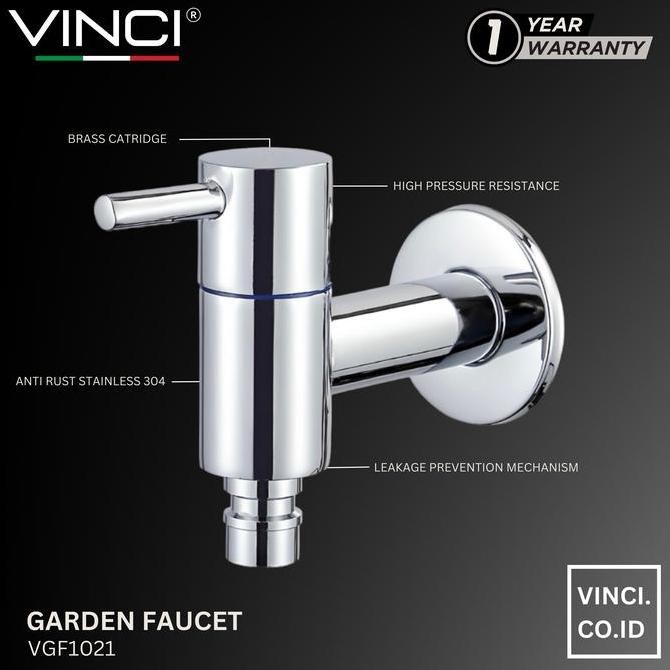 Sale Vinci Keran Air Taman Stainless 304 Selang Mesin Cuci Kran Tembok