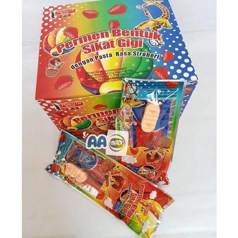 

PERMEN BENTUK SIKAT GIGI DENGAN PASTA RASA STROBERI ISI 30 X 15GR Nugi