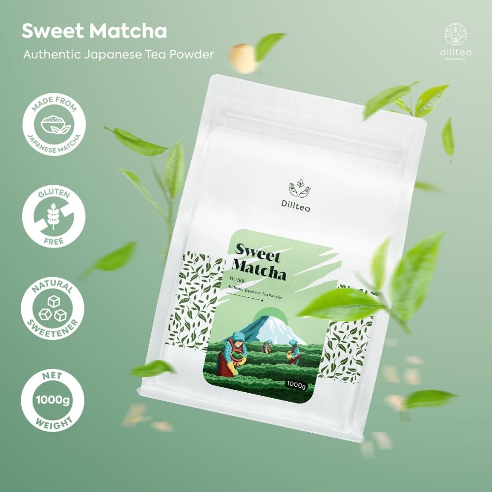 

DILLTEA - Sweet Matcha Powder 1000 gram. Bubuk Minuman Matcha untuk Cafe dan HORECA Nugi