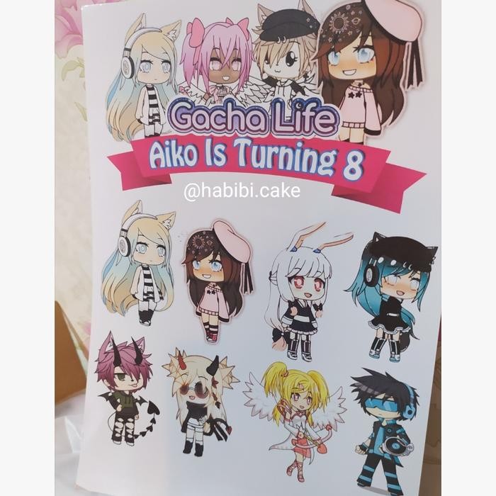 cake topper gacha life / hiasan kue gacha life