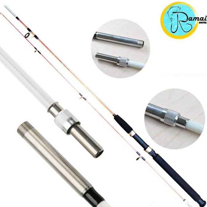 Produk Baru Joran Pancing Sambung Dua Shock Drat Fiber Solid Medium Hard 120cm - 180cm 6LBS