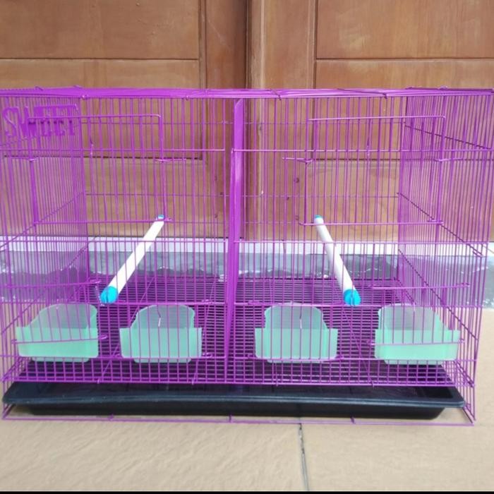 kandang L hewan burung kotak besar sekat peliharaan burung parrot