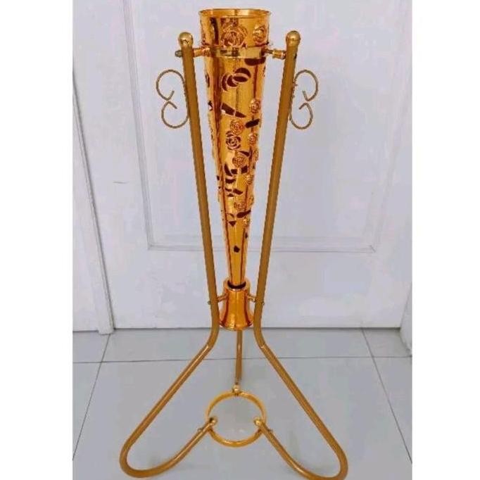 Tersedia Standing Pot Besi Sudut - Rak Bunga Corong Besi Dekorasi Rumah