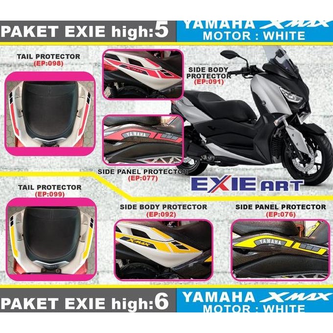 // PAKET HIGH BODY PROTECTOR XMAX - STRIPING XMAX - AKSESORIS XMAX 250 //
