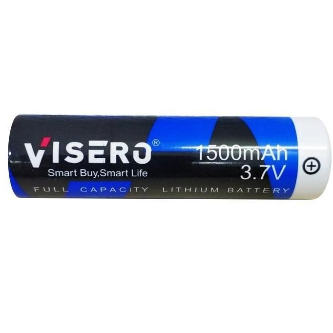 Visero Baterai Lithium Charge 3.7V 18650 1500 2000 2500 Mah Button Top