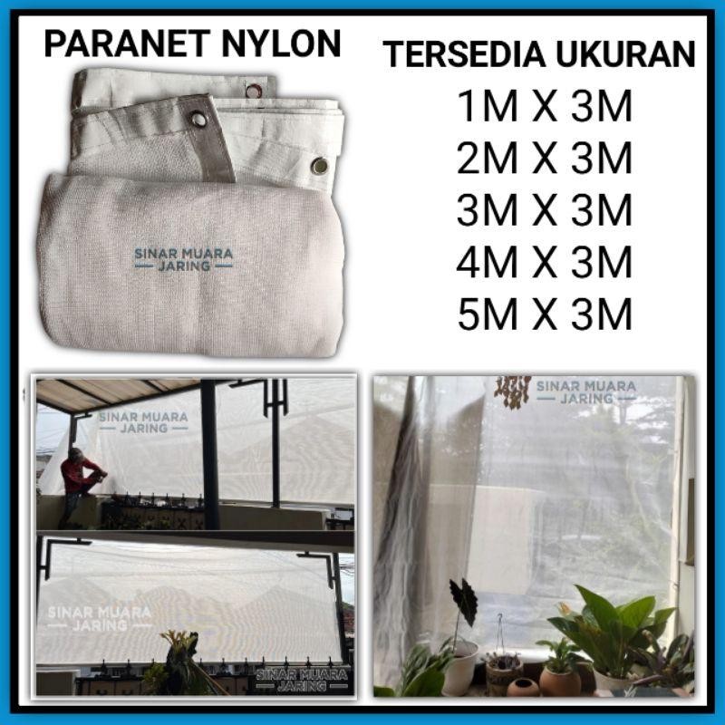 Paranet Nilon Nylon Putih 60%-75% List Terpal Dan Ring/Paranet Putih/Paranet Nylon Putih/Shadding Ne