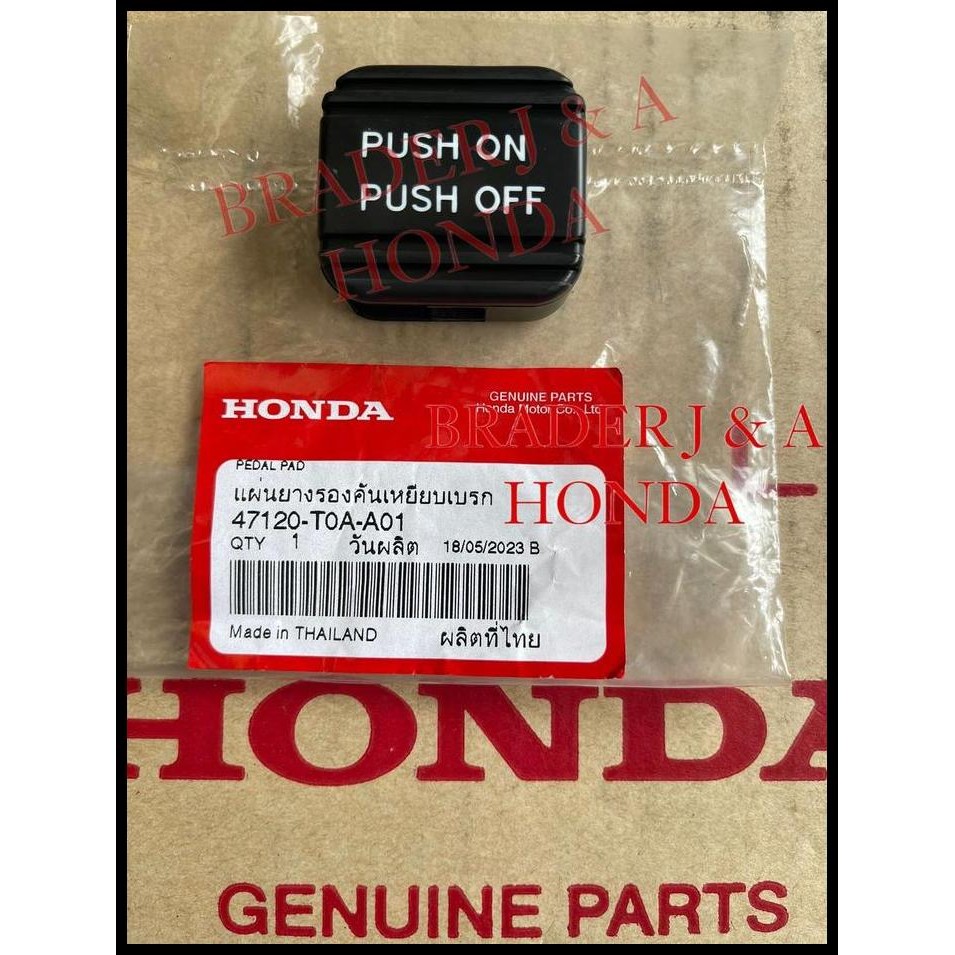 HOT DEAL KARET PEDAL REM INJAKAN PUSH ON OFF ACCORD CR2 CRV GEN 4 RM1 RM3 2013 2014 2015 2016 2017 2