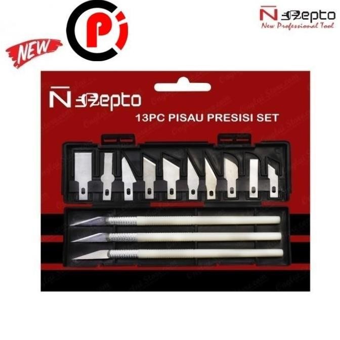 

Nepto Cutter Pisau Service Ic Ukir Precision Knife Set 13In1 3 Gagang