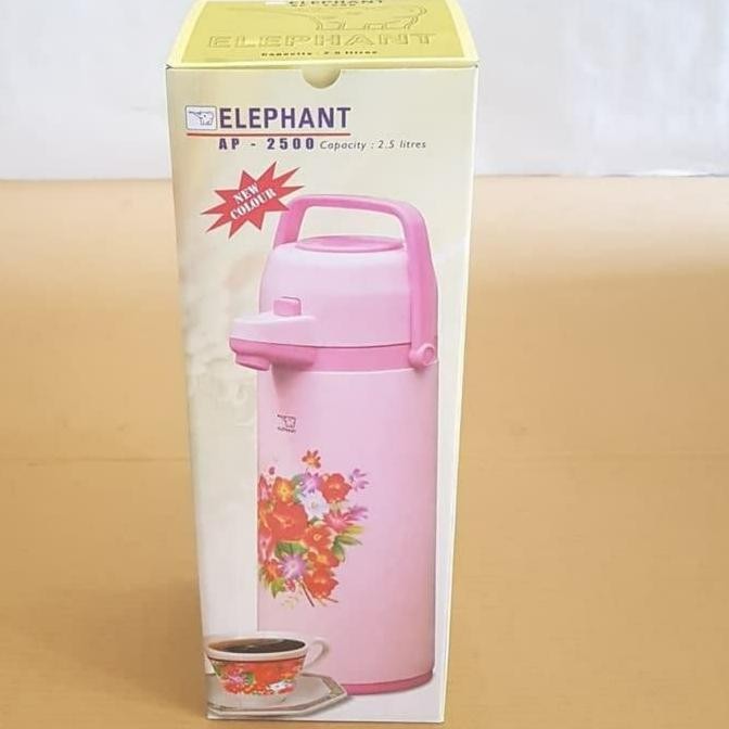 Thermos Air Panas Model Pencet Elephant/Thermos Panas Air Pot 2,5Liter