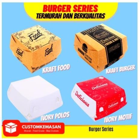 

UNGGULAN shopee Box Burger, Dus Burger, Kemasan Burger, Tempat Burger, Paper Tray Burger, Wadah burger