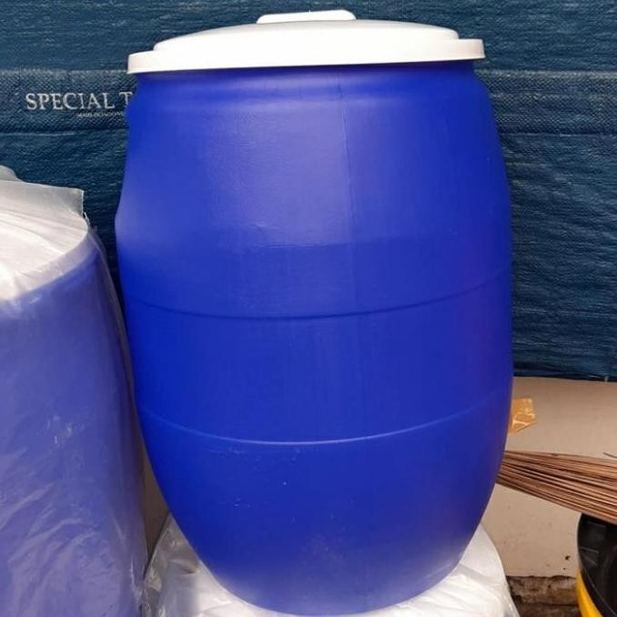 Tong Air/Gentong Air 60Liter Bulat Biru Green Leaf/Gojek-Grab