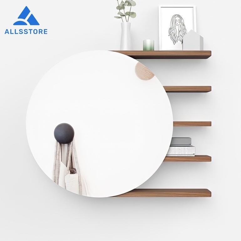 Terlaris Cermin Bulat Dinding Aesthetic / Kaca Dinding Aesthetic / Kaca Bulat Dinding Cermin / Kaca 