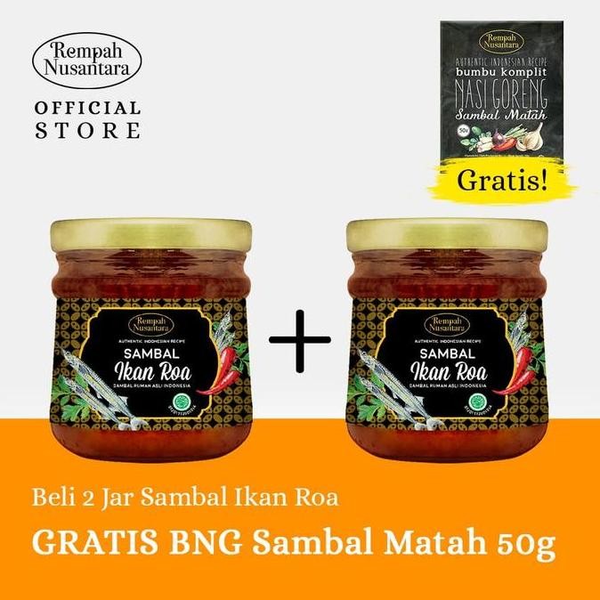 

BUMBU NASI GORENG SAMBAL MATAH 50G 2 X SAMBAL ROA 120G JAR