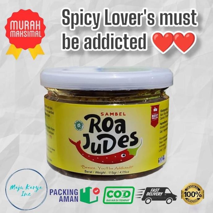 

Sambel Roa Judes - Sambal Ikan Roa Judes Pedes Banget 115 Gram