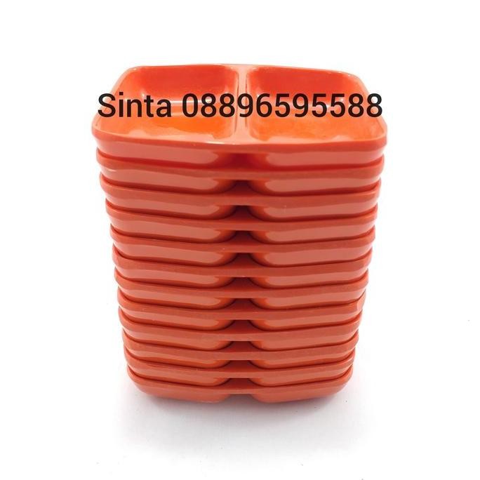 

12Pcs Piring Sambal Double Melamin