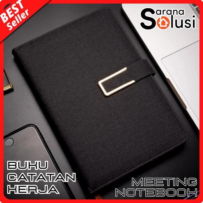 

Buku Catatan Meeting Kulit A5 Desain Elegan Mewah Untuk Profesional
