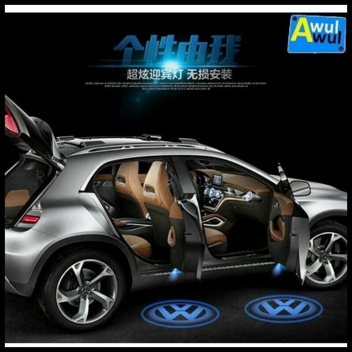 HOT DEAL LAMPU PINTU MOBIL LOGO VW VOLKSWAGEN GOLF TIGUAN TOUAREG SCIROCCO