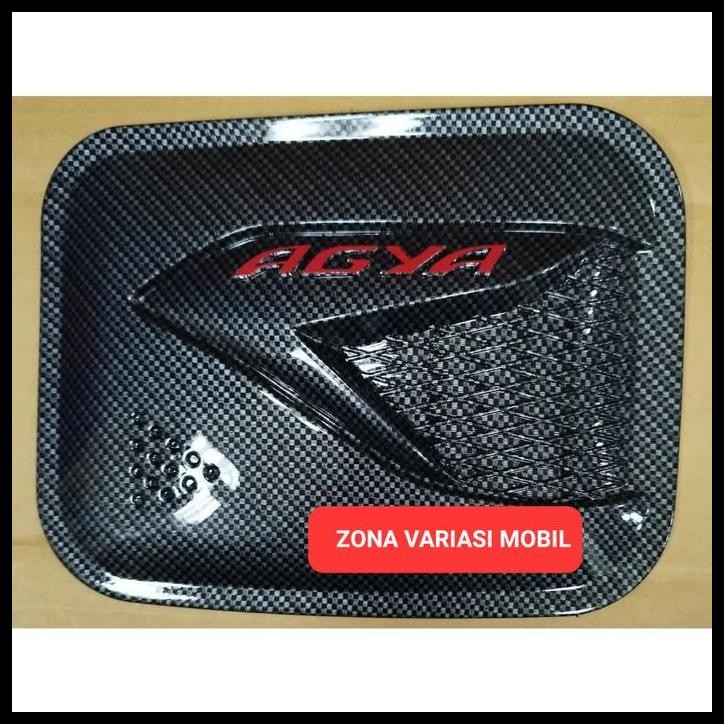 TERBARU TANK COVER AGYA AYLA CARBON 2013 - 2021 / VARIASI TUTUP TANGKI BENSIN 