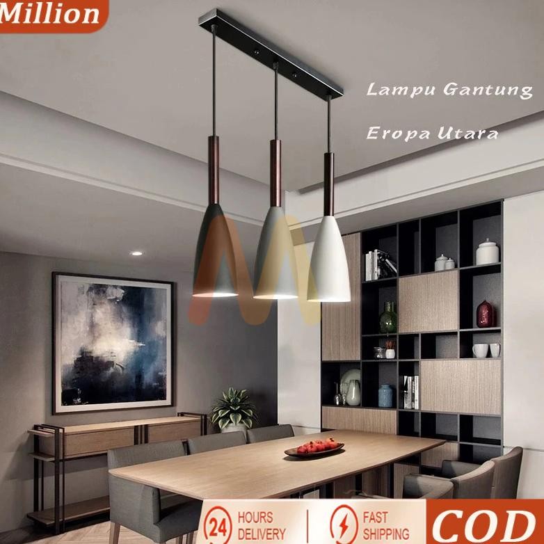 Terlaris CodLampu Gantung Minimalis Lampu Gantung Dapur Lampu Mini Bar 3 In 1 Lampu Hias Gantung Caf