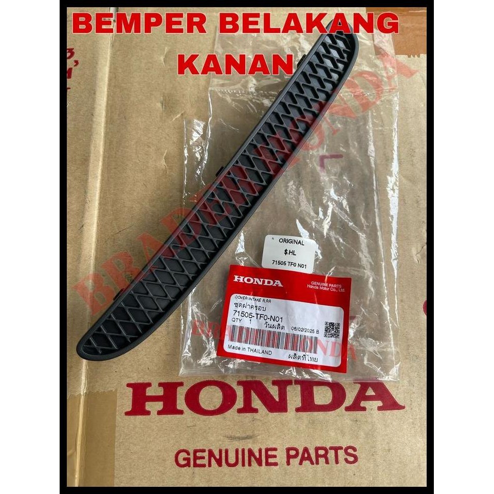 DISKON COVER INTAKE GARNISH BUMPER BELAKANG JAZZ GE8 S RS 2012 2013 HONDA 71505-TF0-N01 71509-TF0-N0