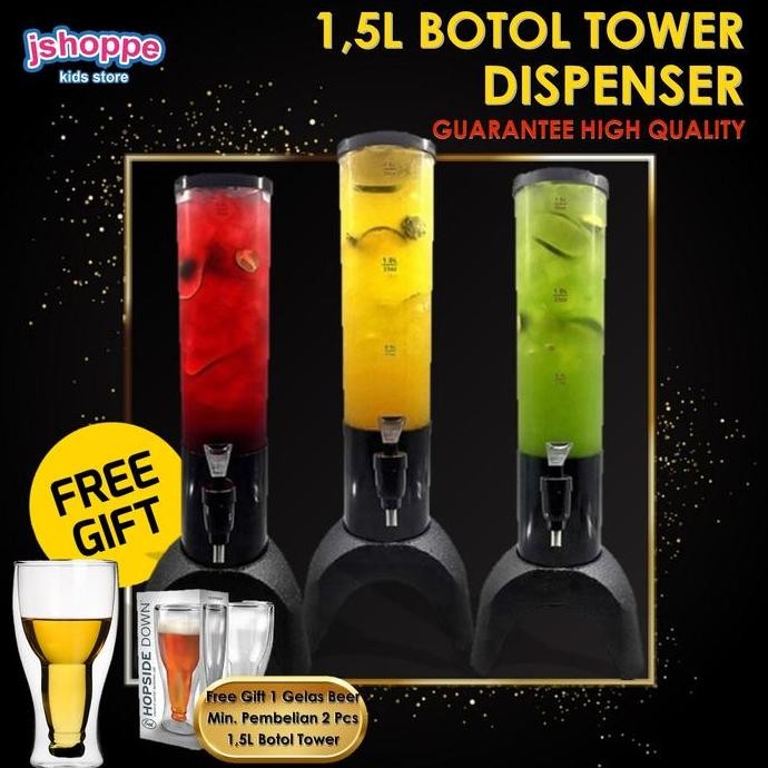 

TERMURAH - 1,5 Liter Beer Tower / Tower Drink / Minuman Tower