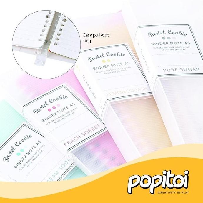 

TERMURAH - Kokuyo Pastel Cookie Loose Leaf Binder A4 A5 B5 with Index Tabs note book buku catatan