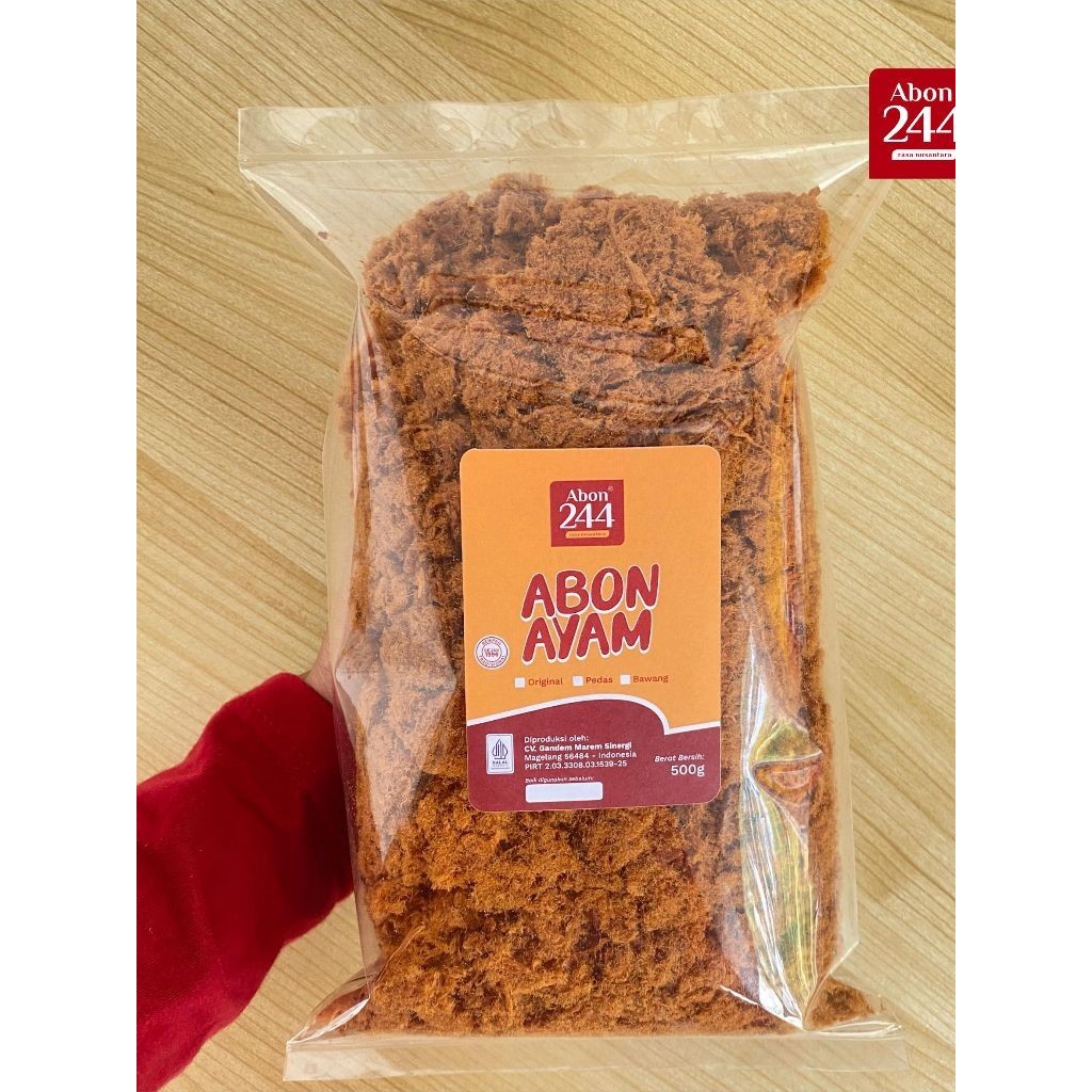 

New Abon244 - Abon Ayam Original, Bawang, Pedas 500gr Terlaris