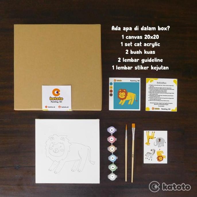 

PAINT BY NUMBERS. PAINTING KIT. PAKET MELUKIS GAMBAR HEWAN LIAR ANAK