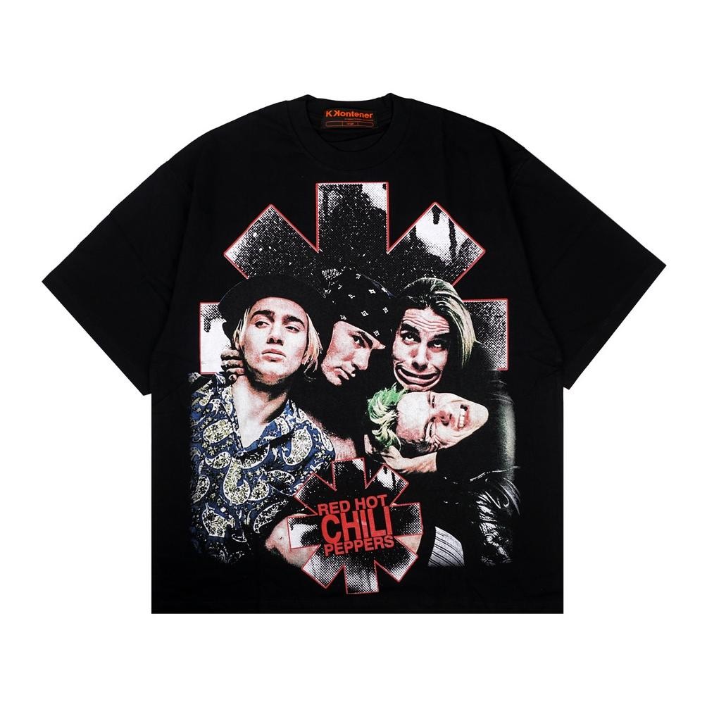 Pasti Ready Kaos Kkontener Rhcp Oversize Tshirt Black