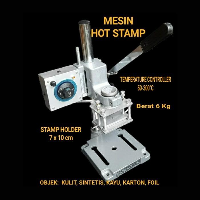 Mesin Poly Foil Hot Press Emboss Kulit Sintetis Wood Leather Kayu Original Dan Terpercaya