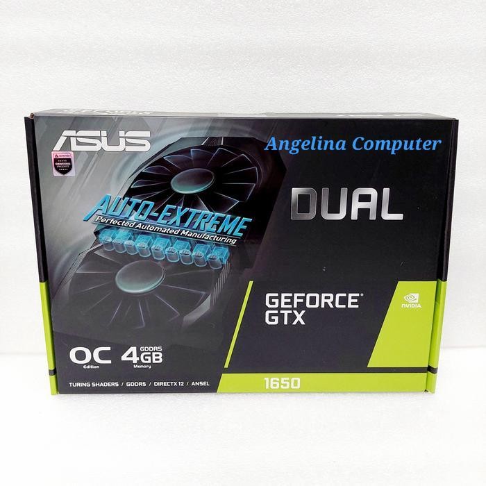 Vga Asus Dual Gtx 1650 Oc 4Gb Gddr5 / Gtx1650 O4G - Resmi Original Dan Terpercaya