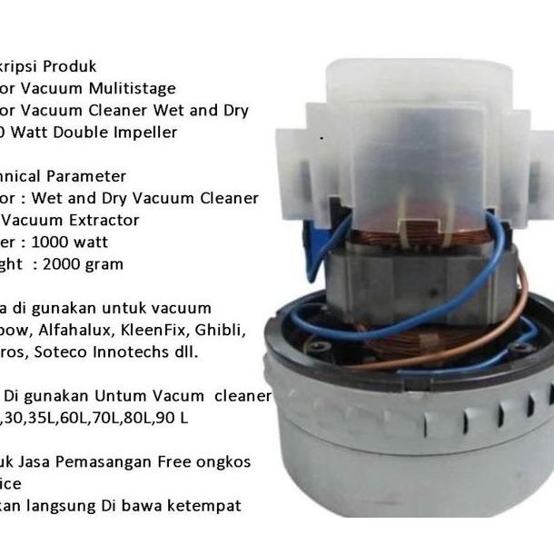 Motor Vacum Cleaner Wet Dry