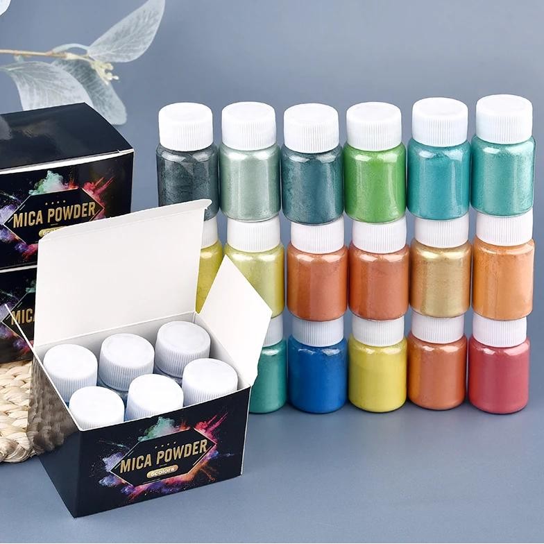 

6 Colors/Set Pearl Powder Pigment Diy Epoxy Resin Mold Colorant Dye Mineral Powder Epoxy Resin Dye Pearl Pigment Glitter Crafts