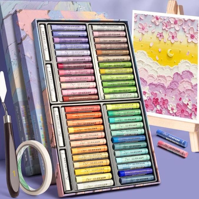 

Krayon Cat Minyak Morandi Krayon Cat Minyak Warna Soft OIL PASTEL 1 set isi 24 / 36 /48Warna Crayon Lukisan alat menggambar