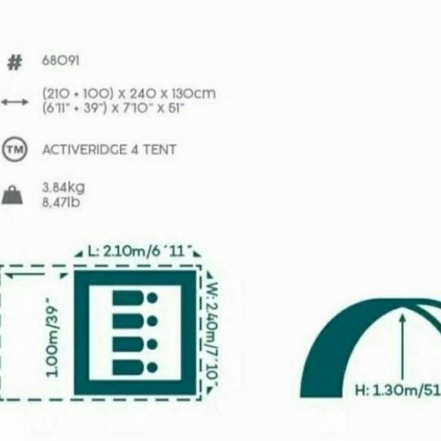 TERBARU tenda Bestway pavillo 4 orang tenda camping double layer