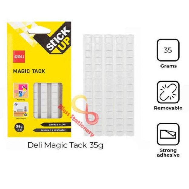

Magic Tack Deli Blue Tack White Tack Glue Tack Lem Pengganti Pin Paku Perekat