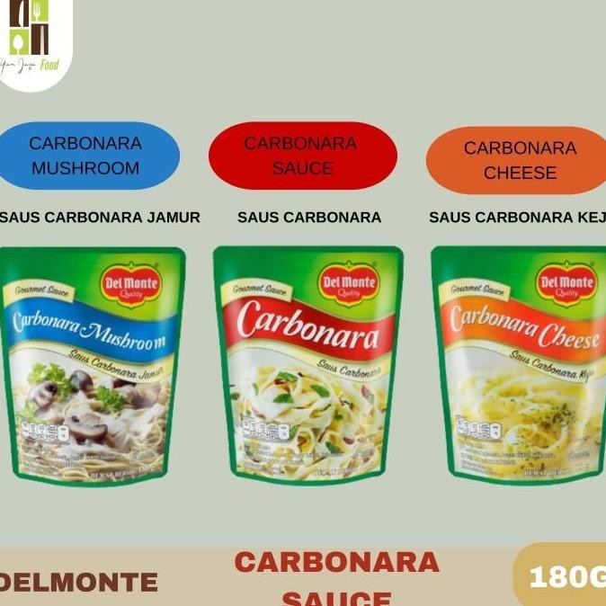 

Terbaru Delmonte Sauce / Saus Carbonara / Carbonara Mushroom / Carbonara Cheese Kemasan 180G Pouch Best Seller HC