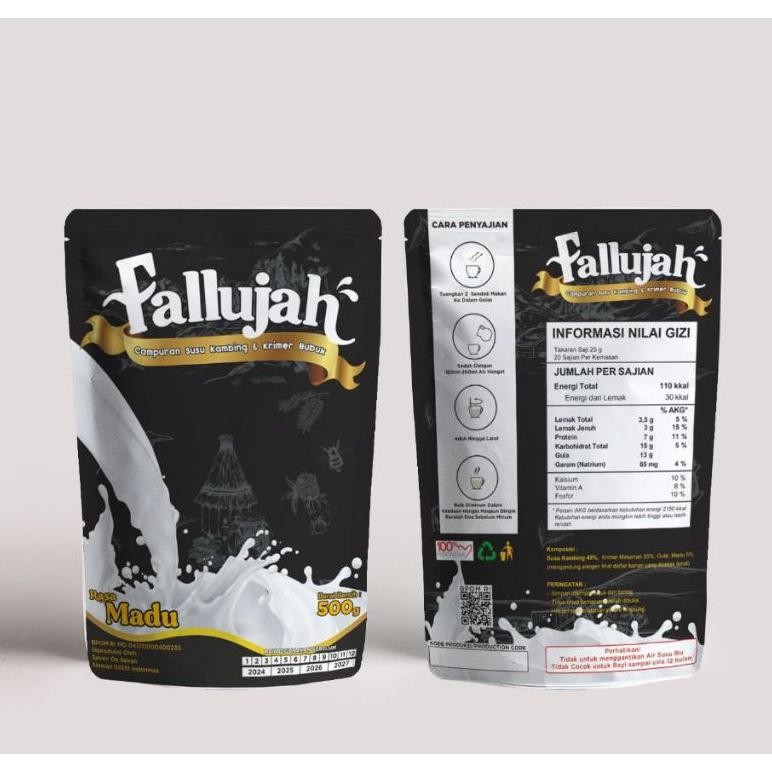 

FALLUJAH VARIAN MADU kemasan terbaru BPOM Nugi
