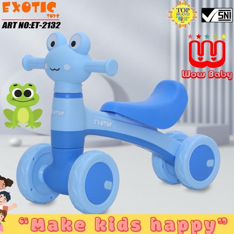 Terlaris Exotic Balance Bike Et-2132 Sepeda Anak Kodok Frog Lucu 1 Sd 3 Tahun