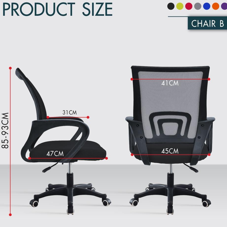 B&G KURSI KANTOR / STAFF CHAIR /  KURSI KERJA /  KURSI JARING / OFFICE CHAIR MODEL CH-B01 POLYAMIDE