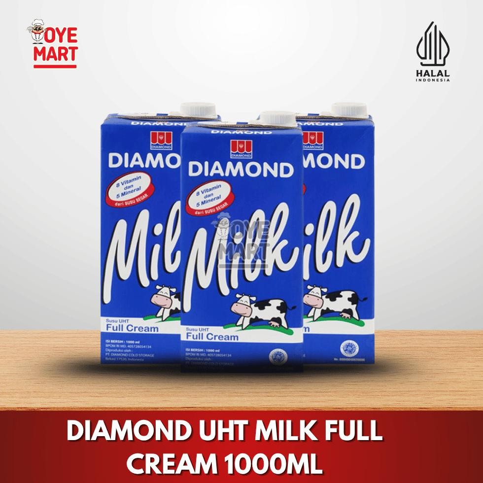 

DIAMOND MILK UHT FULL CREAM 1LITER / SUSU UHT Nugi
