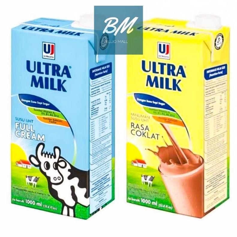 

Susu Ultra 1 Liter / Susu UHT Susu Ultra Milk 1000 ml Full Cream Coklat Nugi