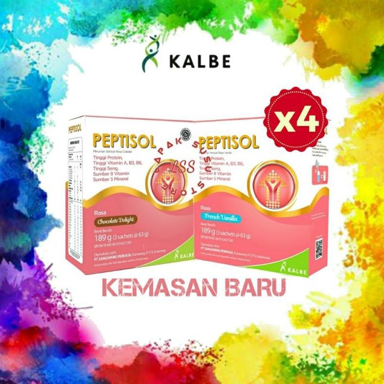 

4 Box Peptisol 189/180 Gram French Vanilla Nugi