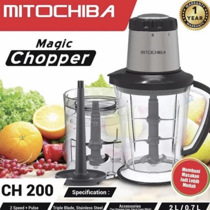 TERBARU - Mitochiba Chopper CH200 Juicer Blender Penggiling Daging Multifungsi