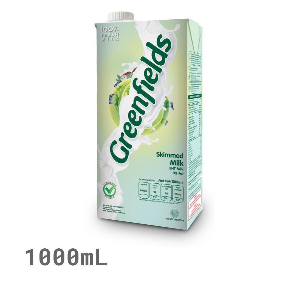 

GREENFIELDS SKIMMED MILK SUSU UHT TANPA LEMAK 1 LITER Nugi