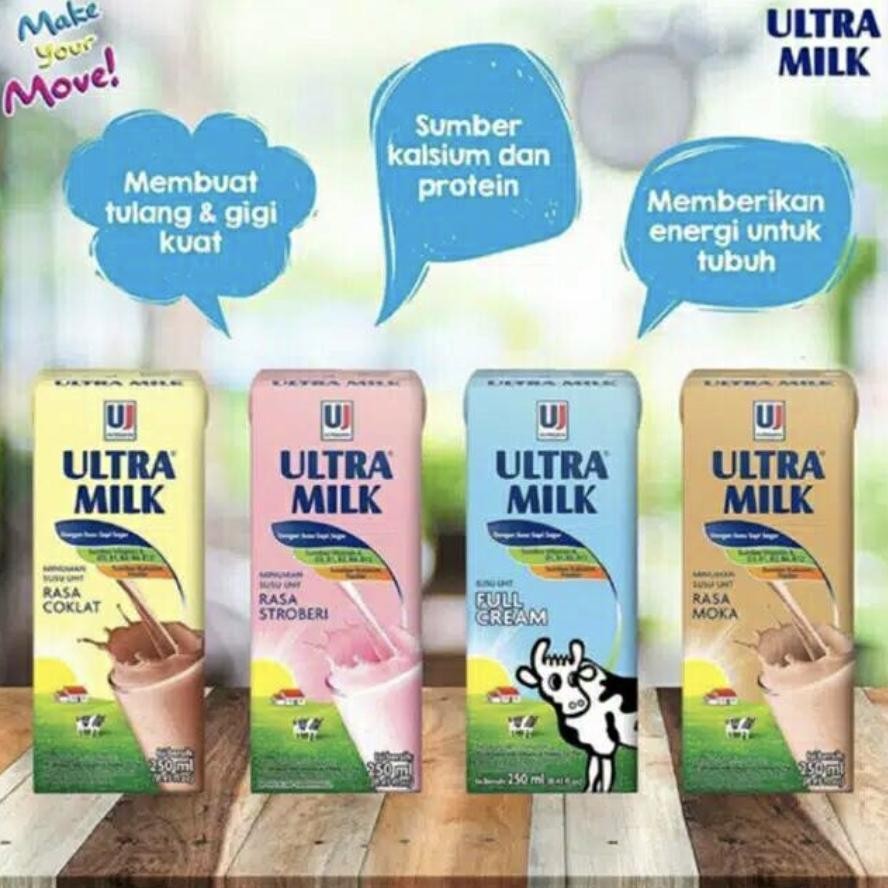 [Grosir] Ultra Milk 250ml 1 Dus Isi 24 Pcs - Susu Ultra Grosir Termurah Mantap Nugi
